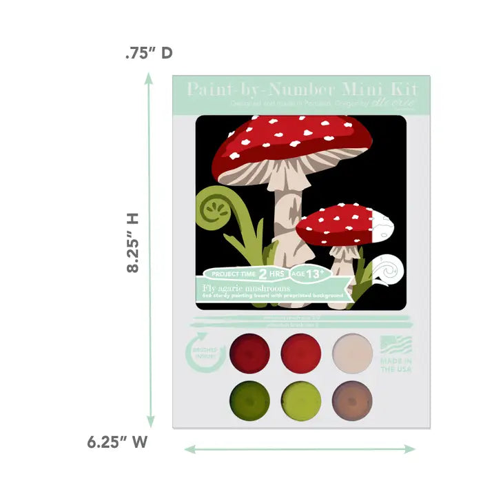 Fly Agaric Mushrooms Paint-by-Number Kit