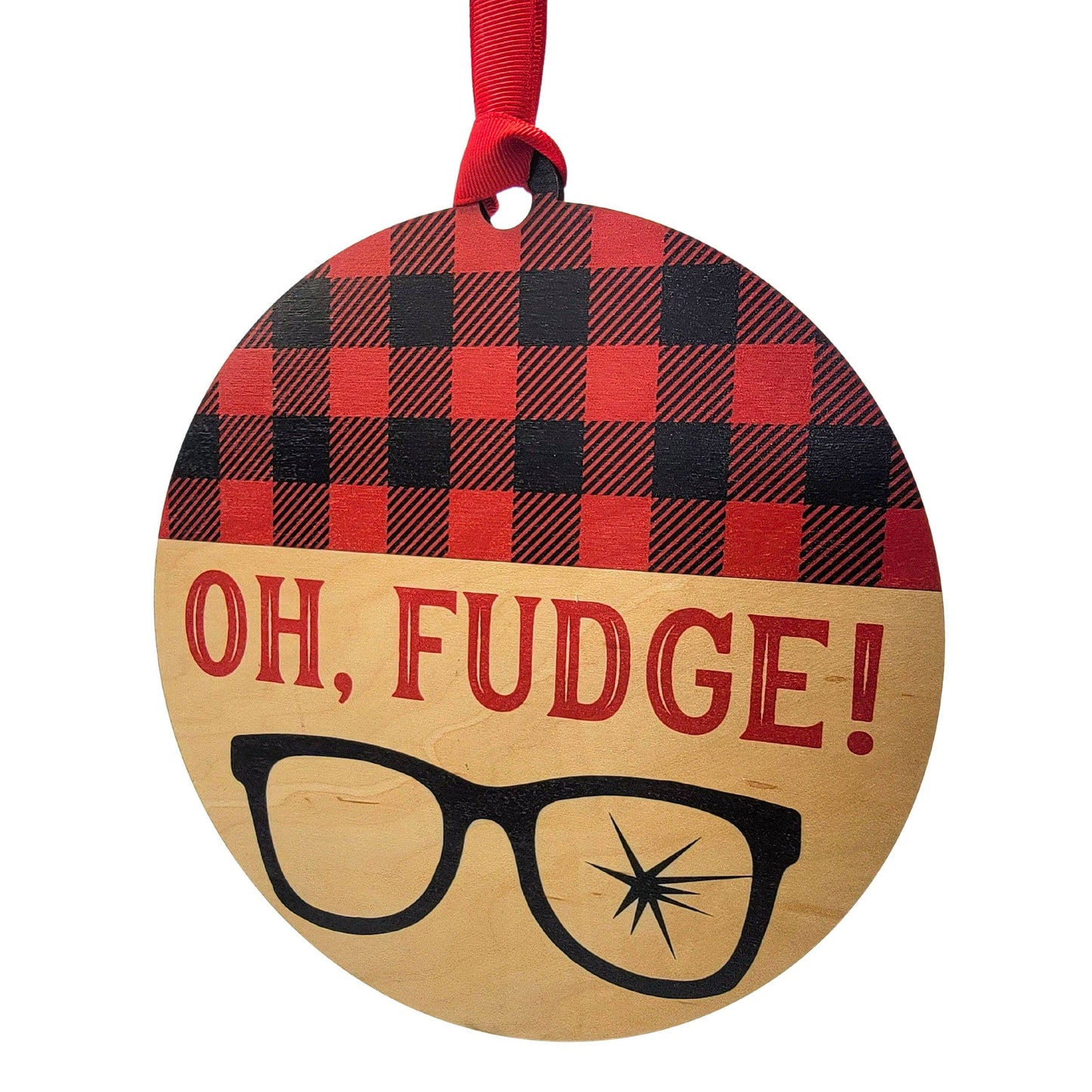 Oh Fudge Wooden Ornament