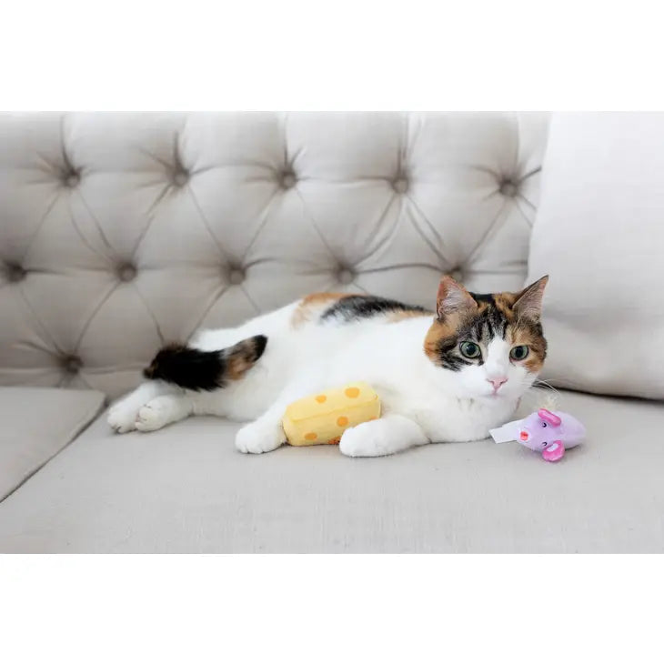 Mouse & Cheese Cat Toy Set