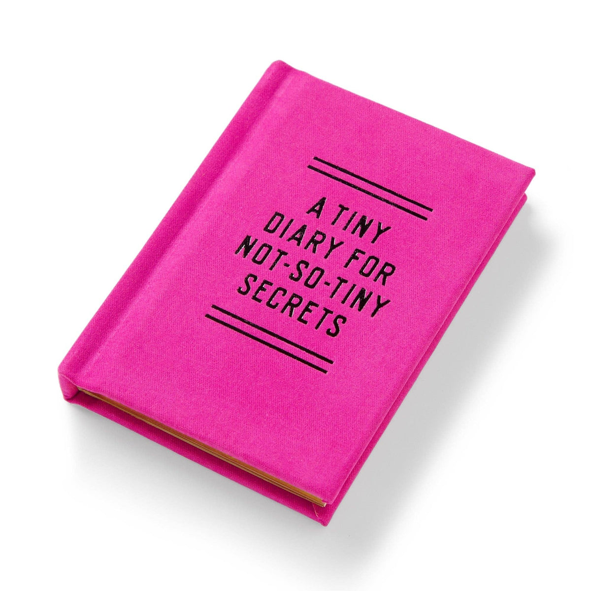 Tiny Secret Diary | 2.75" x 3.75" Pocket Notebook with Foil-Stamped Felt Cover