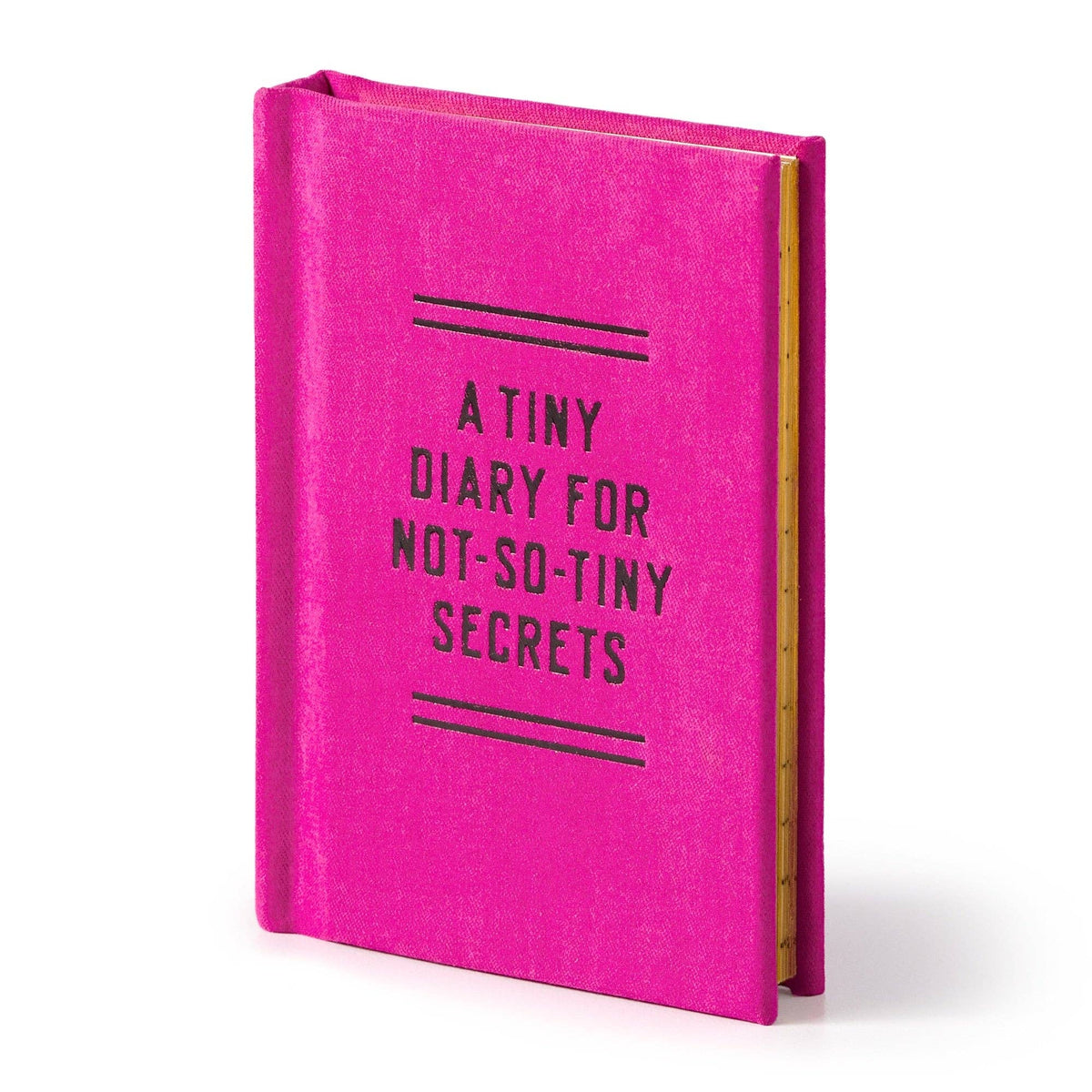 Tiny Secret Diary | 2.75" x 3.75" Pocket Notebook with Foil-Stamped Felt Cover