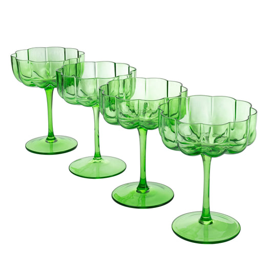 Flower Champagne Glassware Set