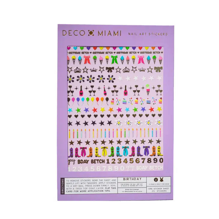 Birthday Nail Art Stickers