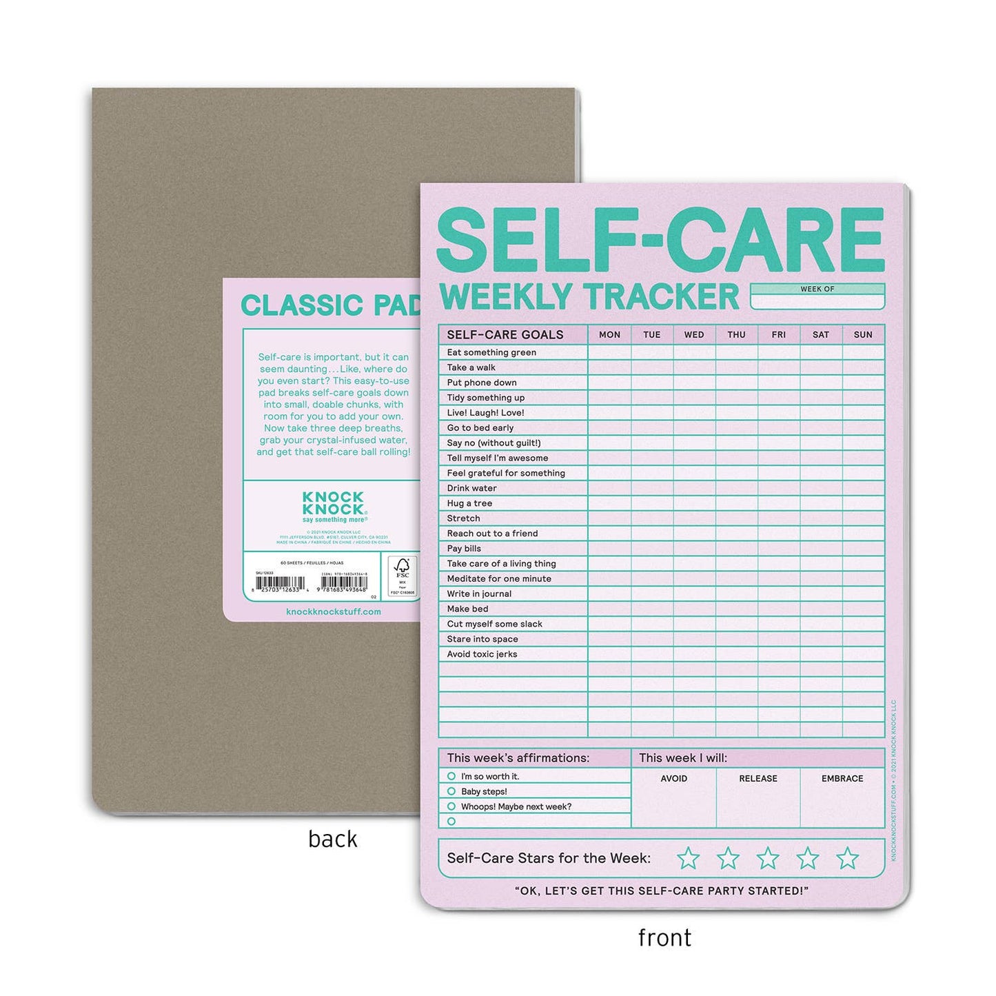 Self-Care Weekly Notepad