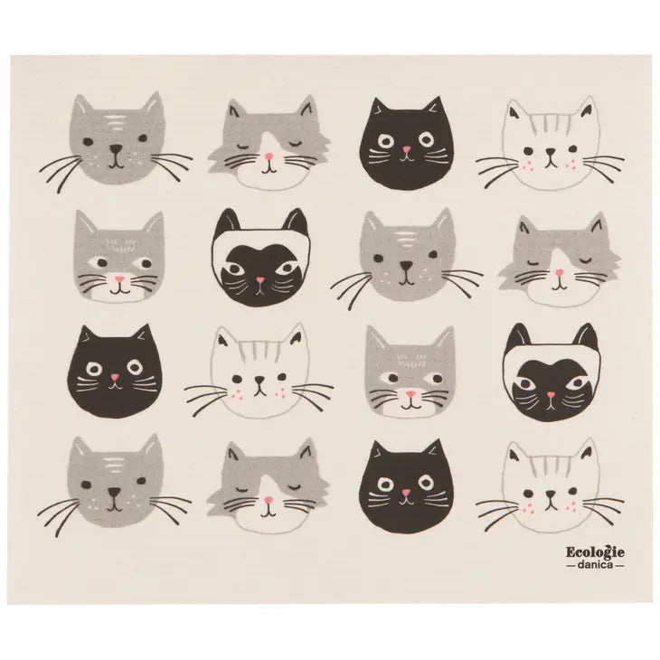 Cats Swedish Dishcloth Dry Mat