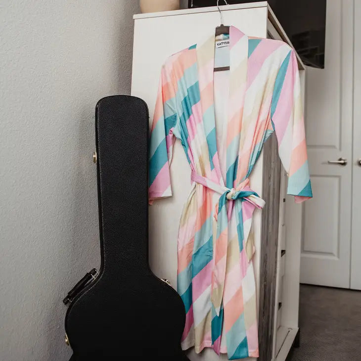 Pastel Striped Robe