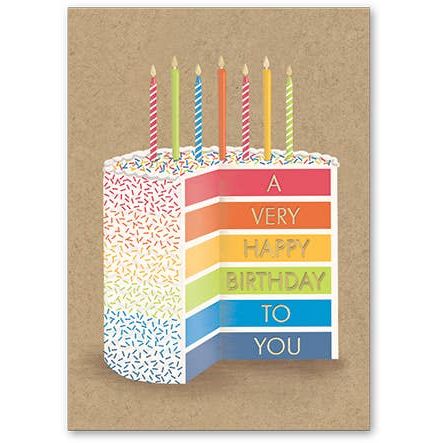Rainbow Cake Card