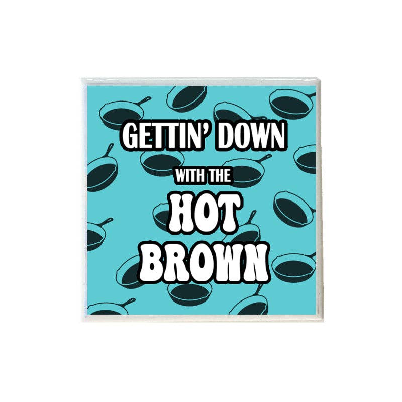 Blue Hot Brown Ceramic Coaster