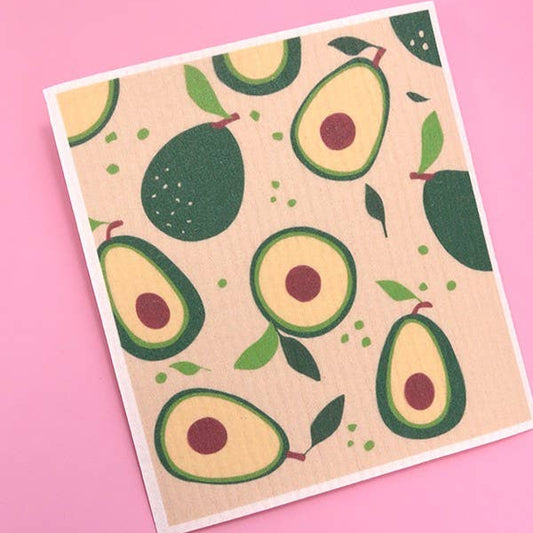 Avocados Reusable Dishcloth