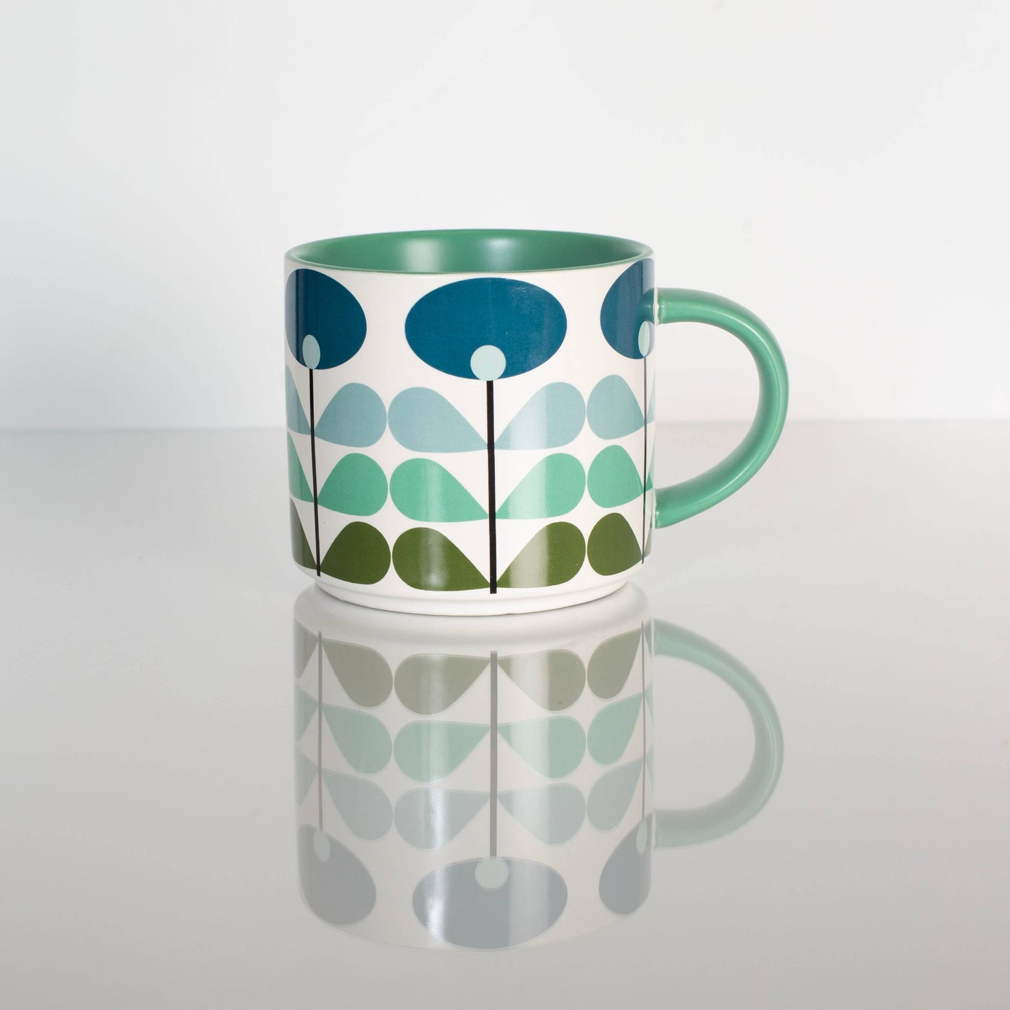 Blue Mid Century Coffee Mug