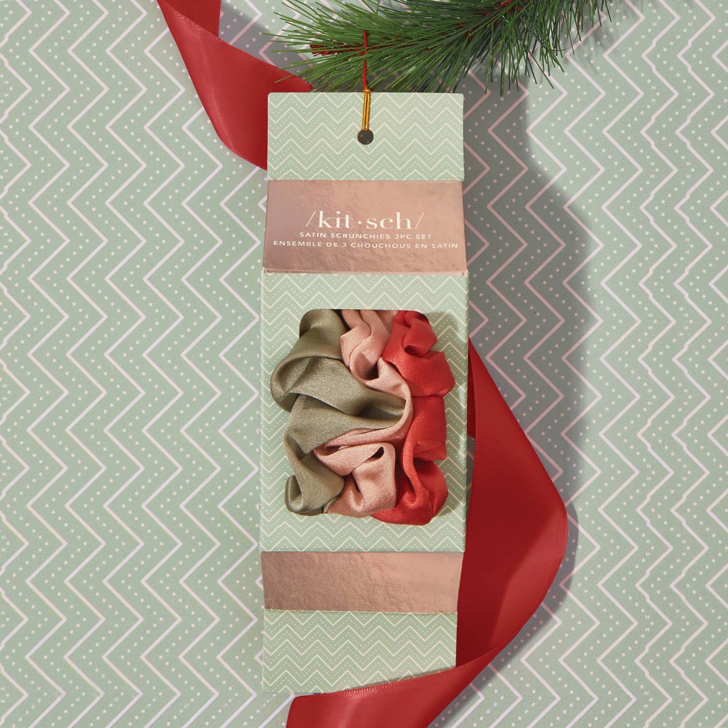 Holiday Satin Scrunchie Set