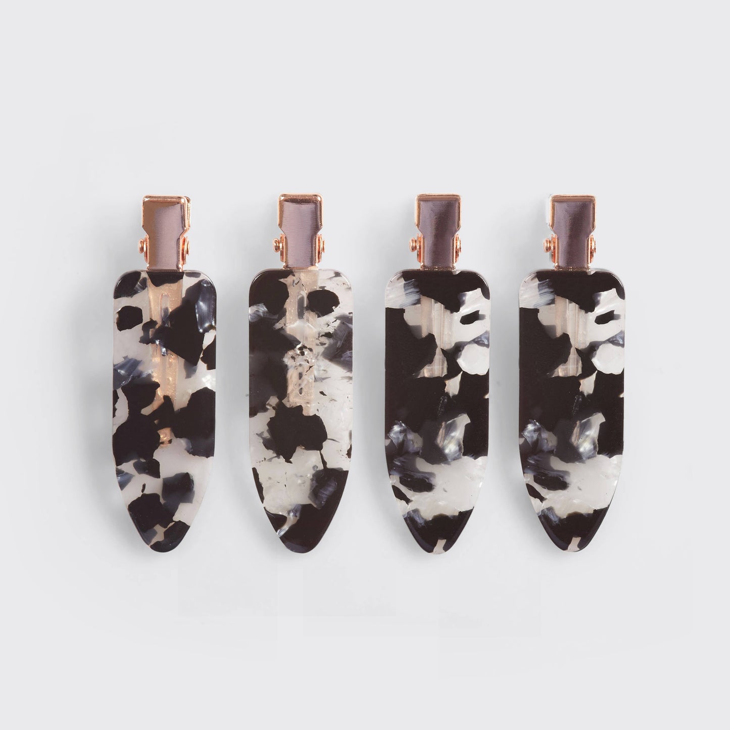 Black Terrazzo Hair Clips