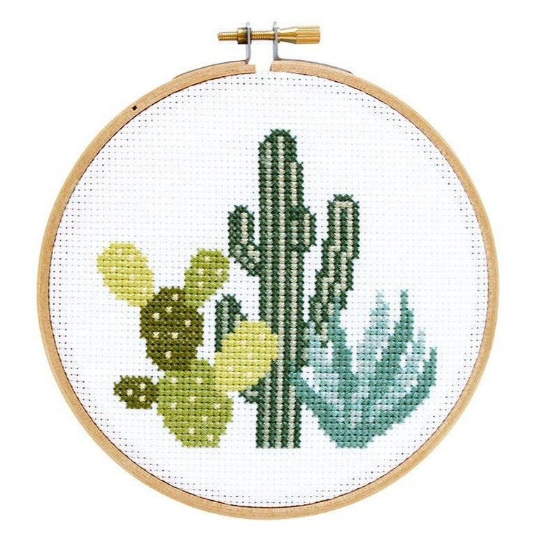 Desert Cacti Cross Stitch Kit
