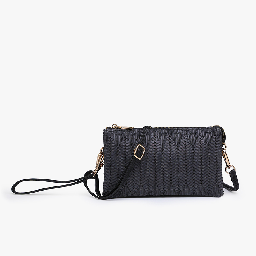 Black Woven Crossbody/Wristlet