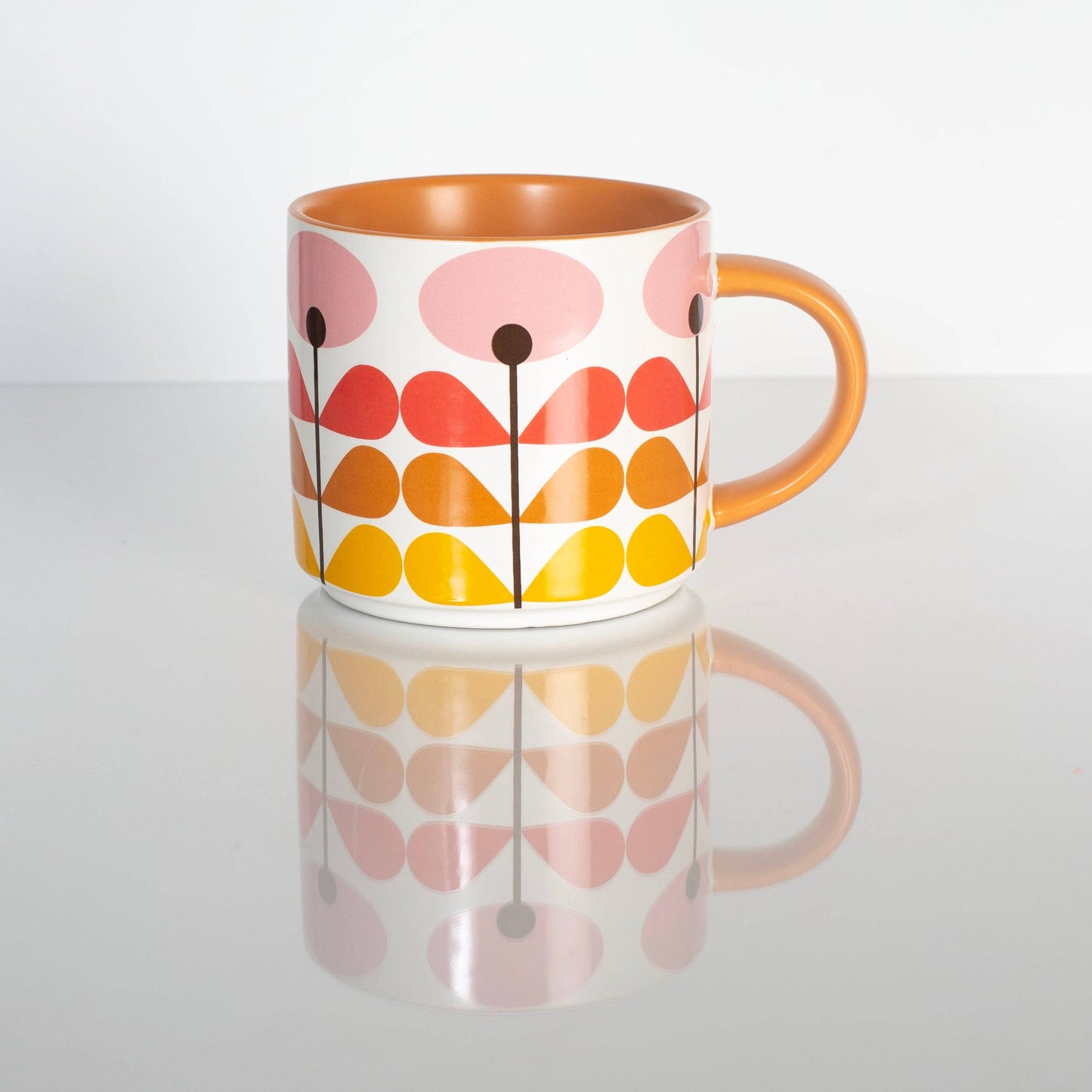 Mod Pink Flower Mug