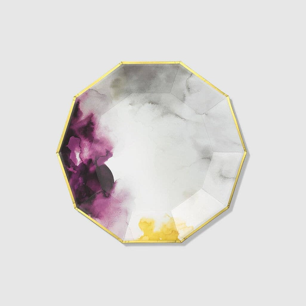 Watercolor Large Paper Plates