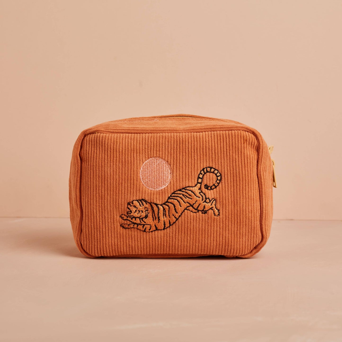 Corduroy Cosmetic Bag in Dusty Pink
