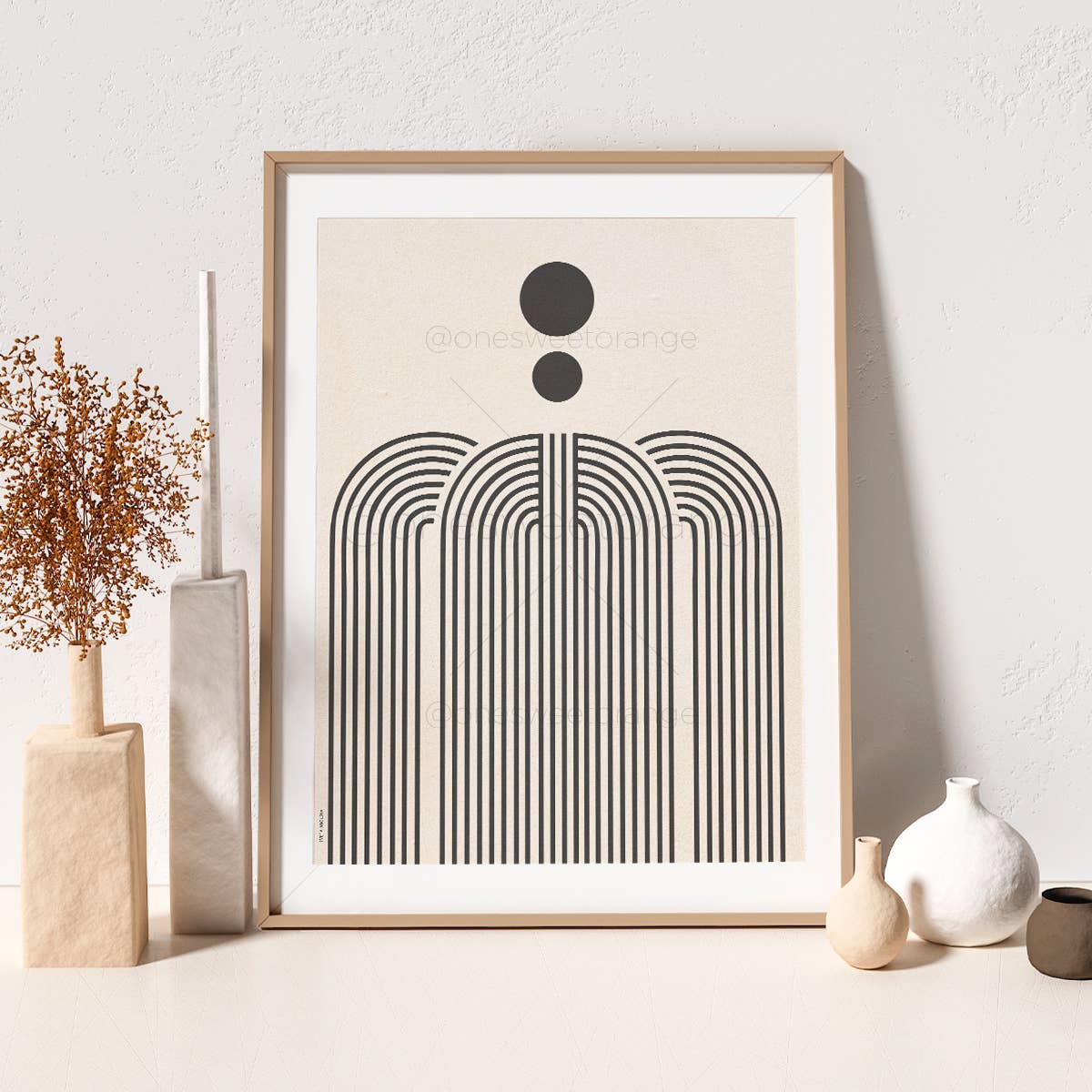 Mid Century Line Art Print