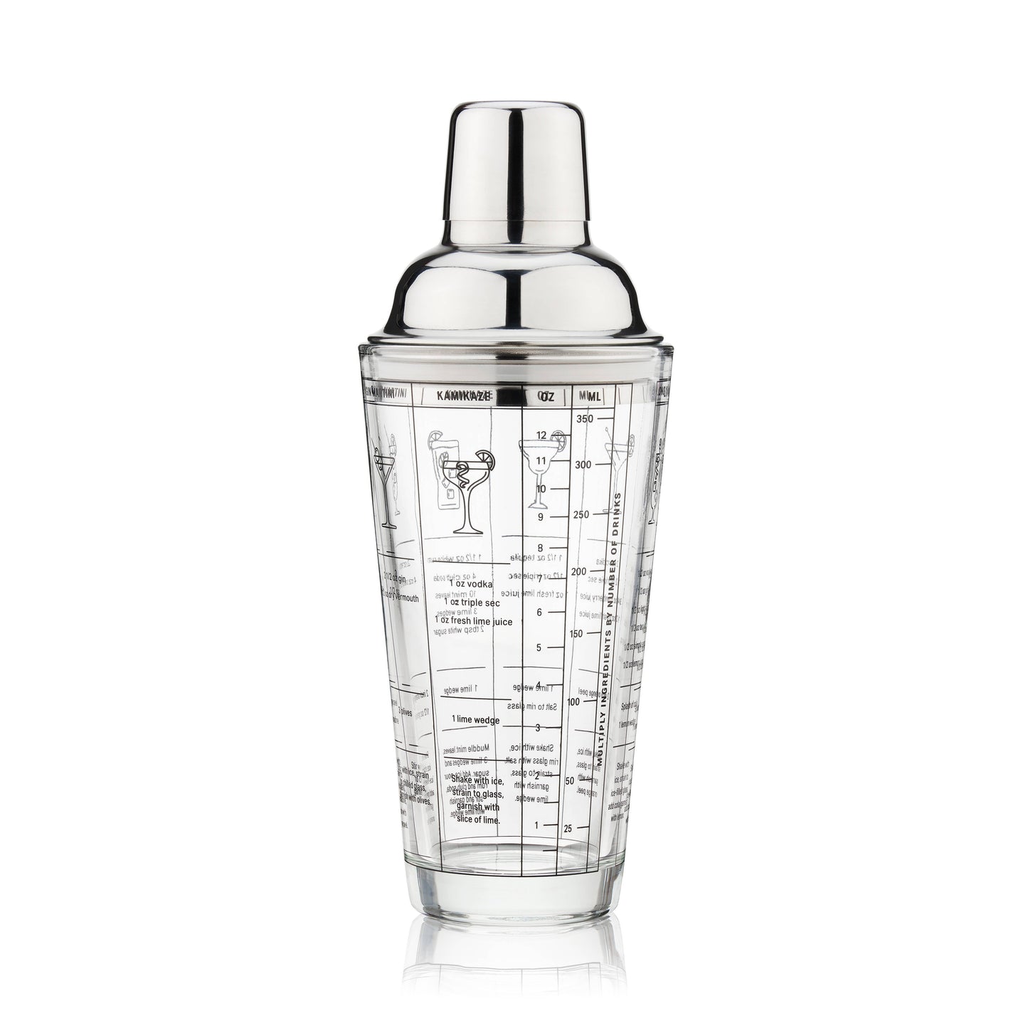 Glass Recipe Shaker