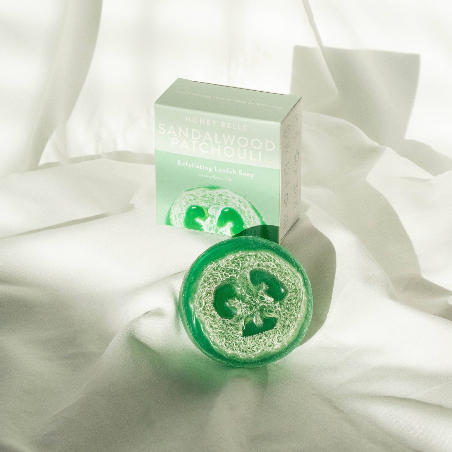 Sandalwood Patchouli Exfoliating Loofah Soap