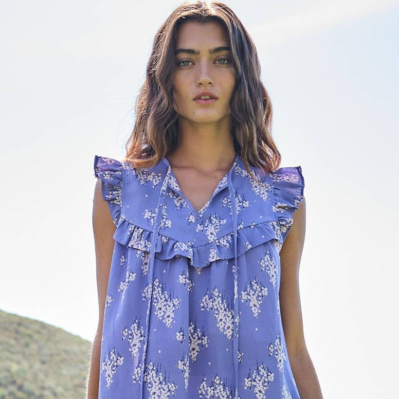 Lavender Ruffled Blouse