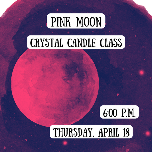 Pink Moon Crystal Candles