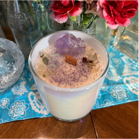 Calling all Pisces & Aries - Birthday Gemstone - Amethyst Candle Making