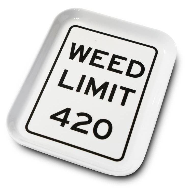 WEED LIMIT 420 Trinket Tray – Funny Melamine Catchall Tray