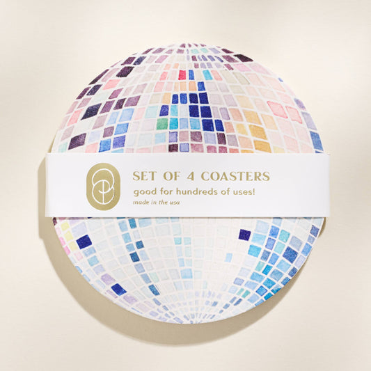 Rainbow Disco Ball Coasters