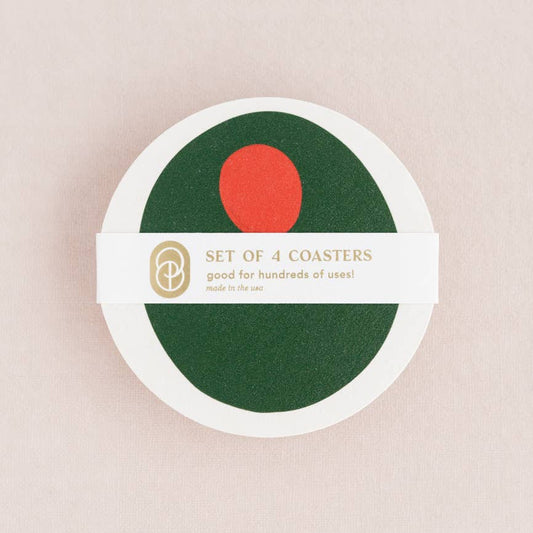 Pimento Olive Coaster Set