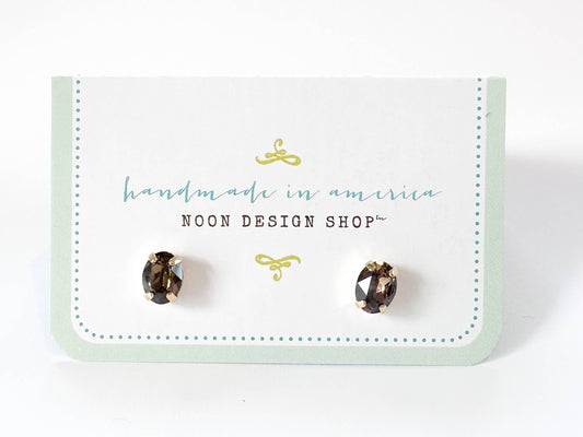 Coffee Stud Earrings