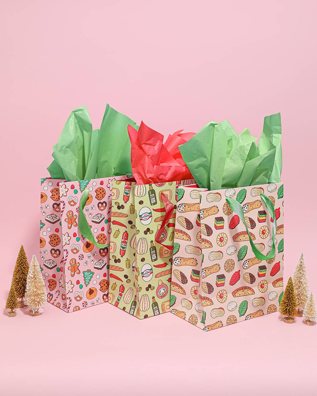 Baking Spirits Bright Holiday Gift Bag | Christmas Dessert Gift Wrap