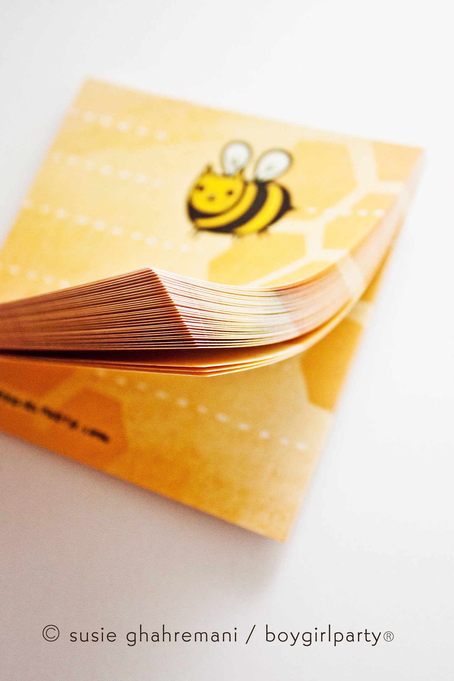 Cat-Bee Honeycomb Notepad | Cute Animal Stationery