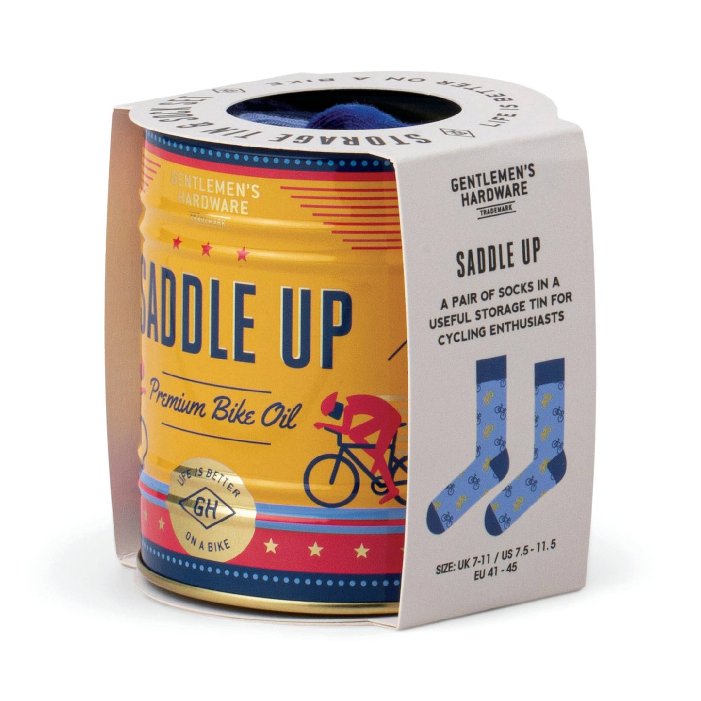 Socks In A Can - Bike | Cycling Novelty Crew Socks in Can