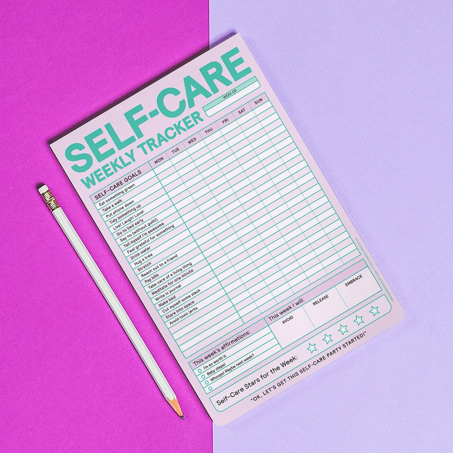 Self-Care Weekly Notepad