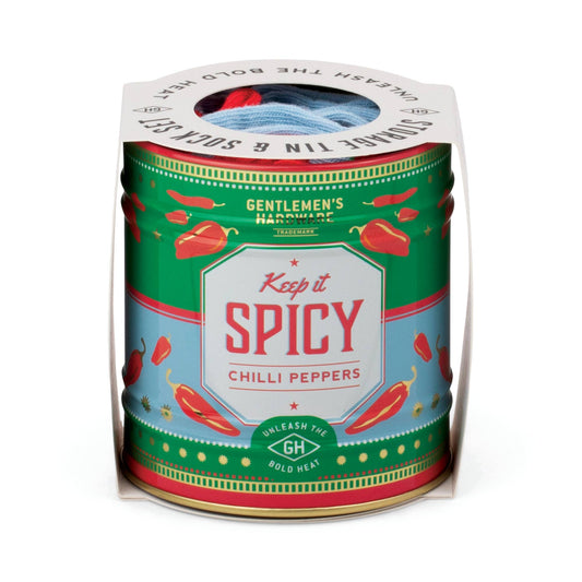 Socks In A Can - Chillies | Spicy Novelty Crew Socks in Can