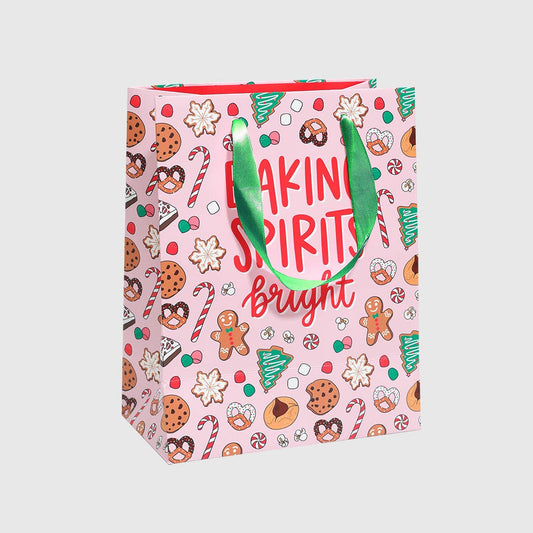 Baking Spirits Bright Holiday Gift Bag | Christmas Dessert Gift Wrap
