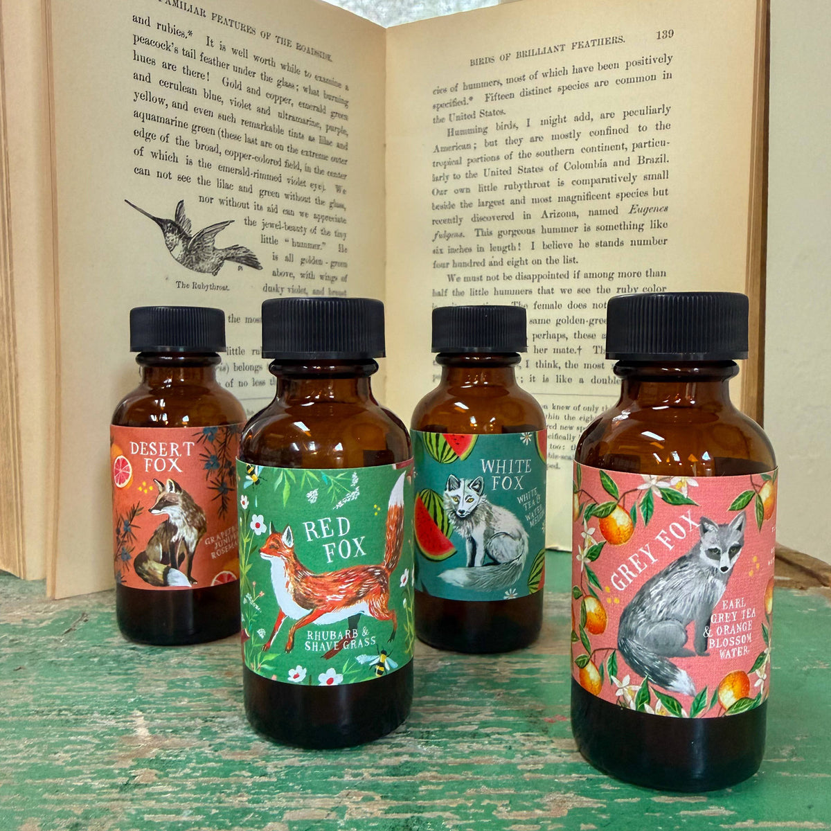 Cleverheart Fox Simple Syrup Collection | 4-Piece Mini Set