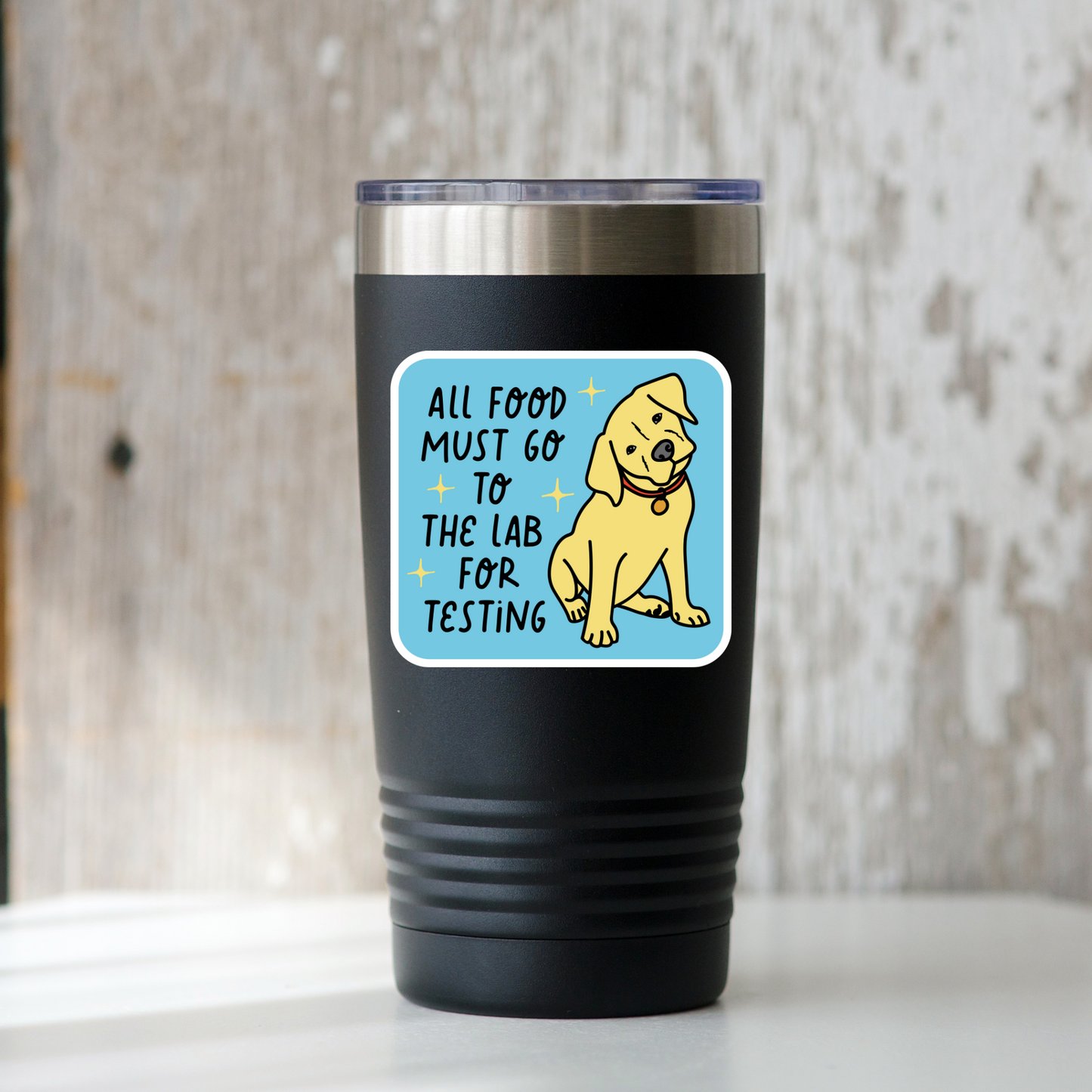 All Food Must Go to the Lab Sticker