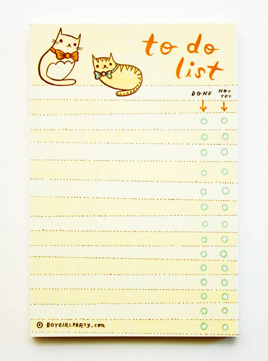 Kawaii Cat To-Do List Notepad | Cute Office Stationery