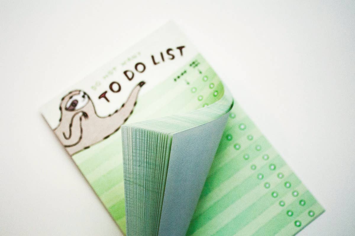 Sloth To-Do List Notepad | Funny Office Stationery