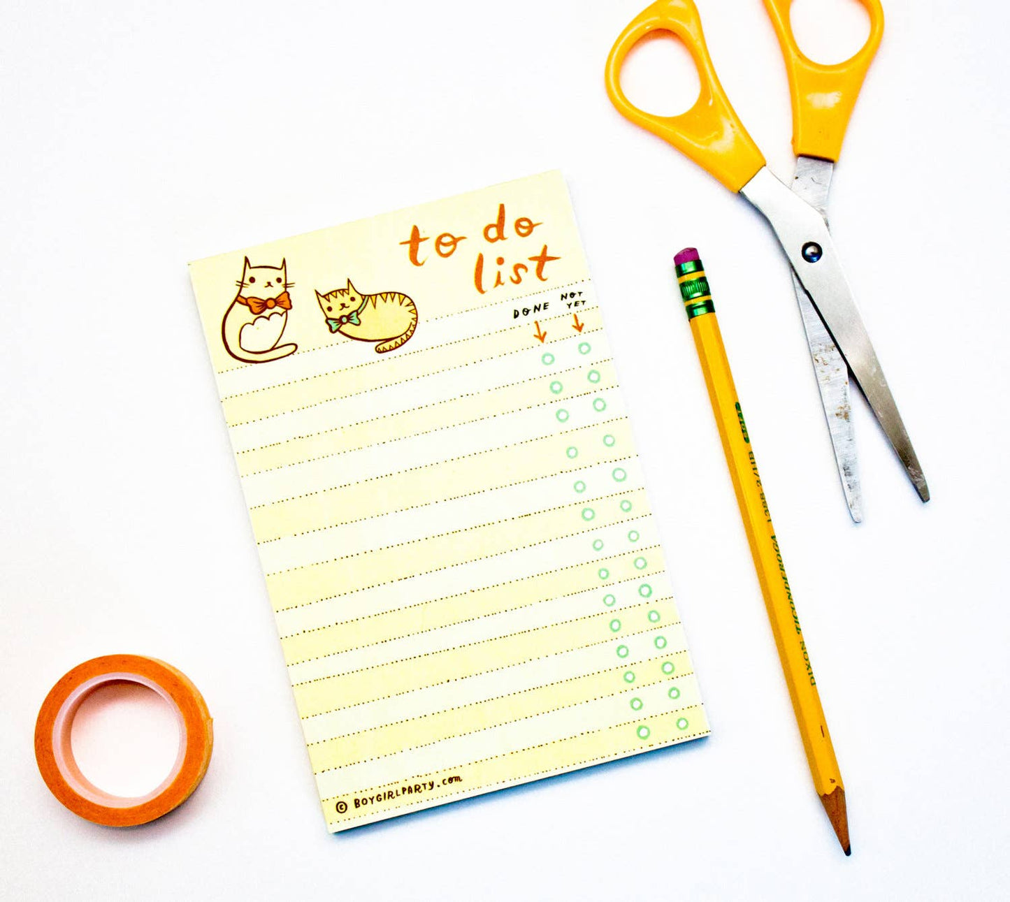 Kawaii Cat To-Do List Notepad | Cute Office Stationery