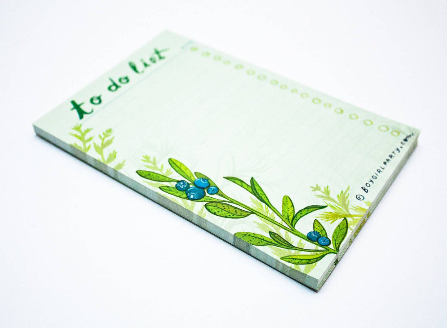 Blueberry To-Do List Notepad | Botanical Stationery