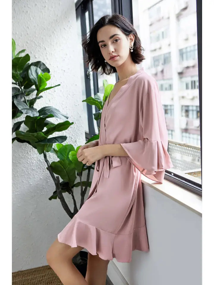 Soft Ruffle Robe