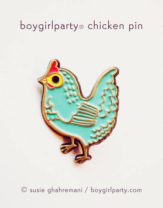Chicken Enamel Pin Brooch