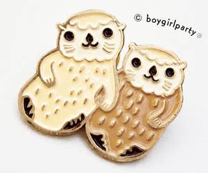 Brass Otters Enamel Pin