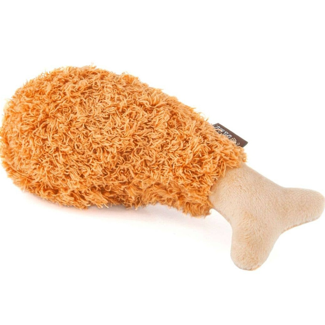 Plush Fried Chicken Dog Toy