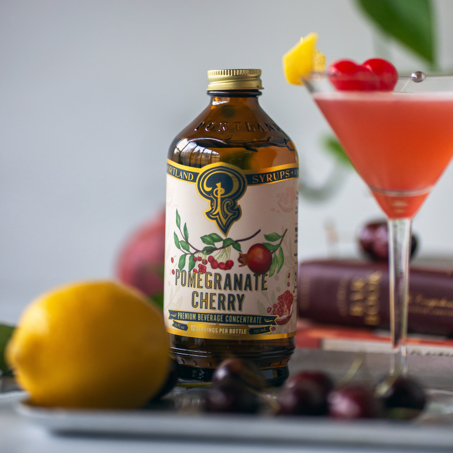 Pomegranate Cherry Syrup | 12 oz Cocktail & Mocktail Mixer