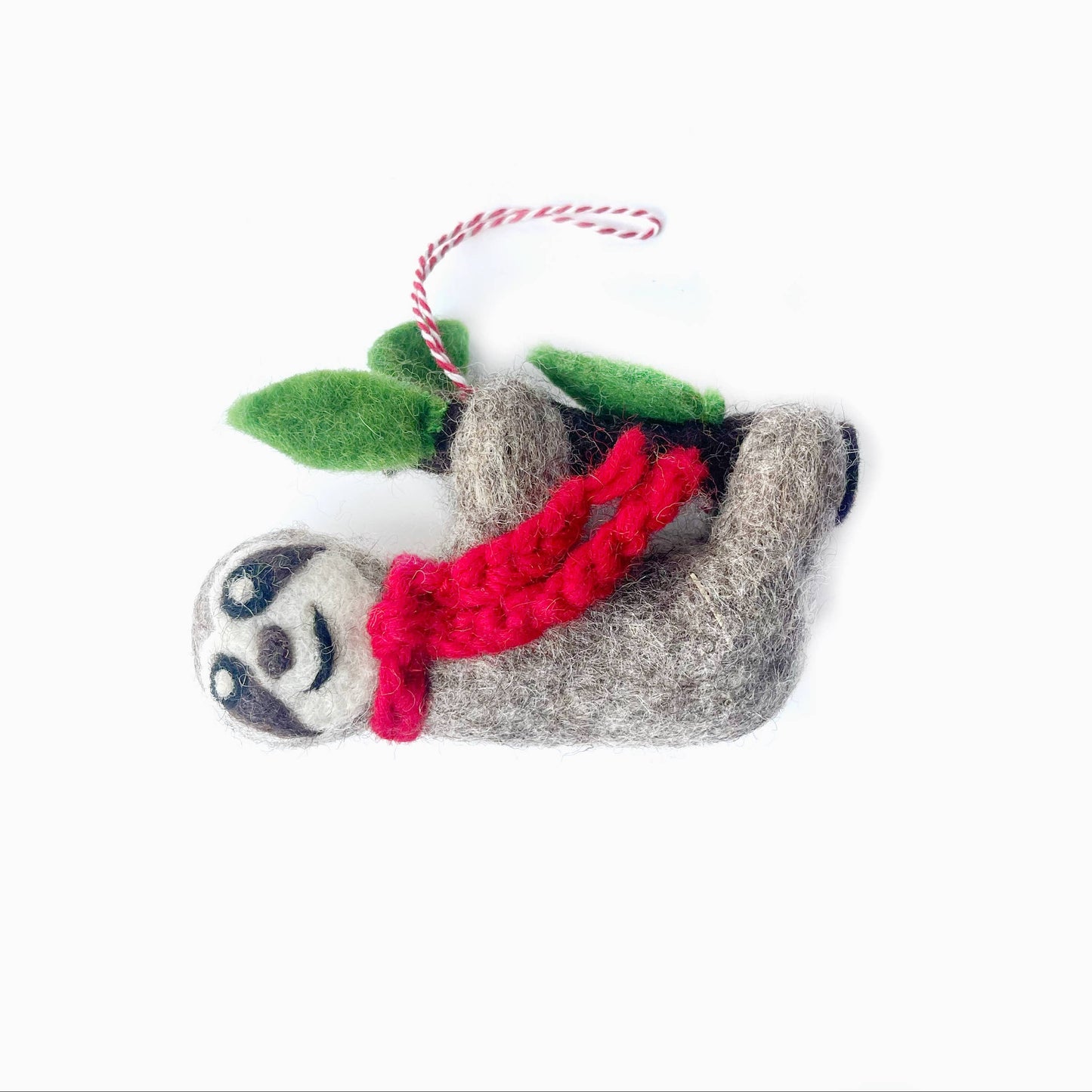 Sloth Felt Wool Ornament