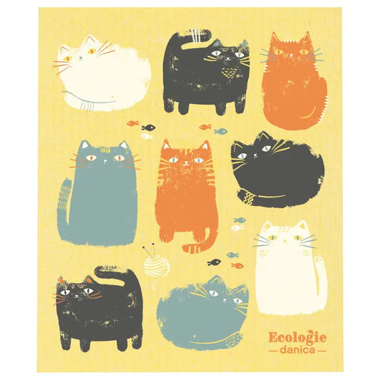 Purrfect Pals Swedish Dishcloth